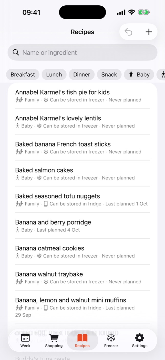 Your recipes: typed, pasted, from a link or a photo.